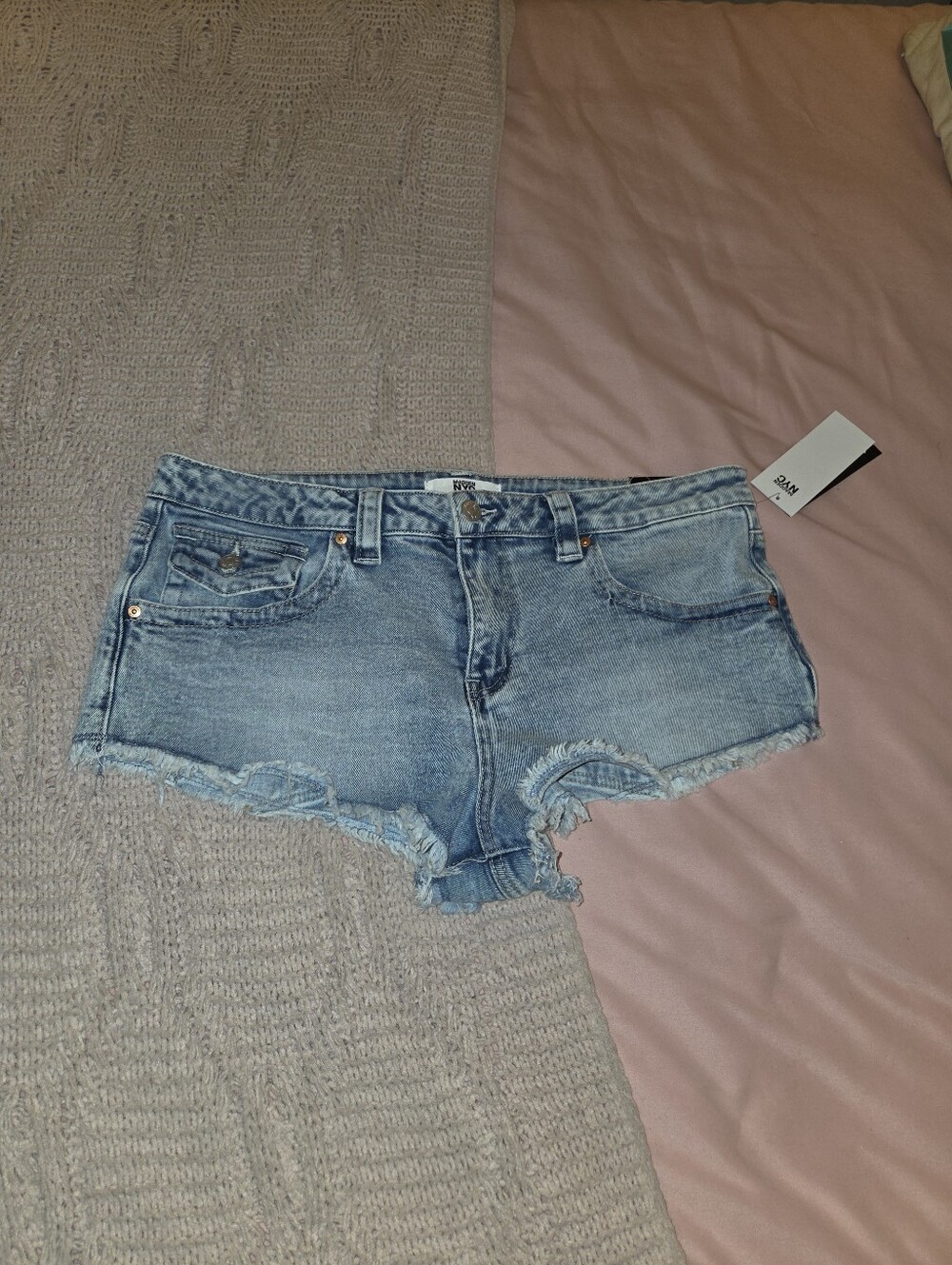 Roxy Light Blue Distressed Denim Cutoff Shorts